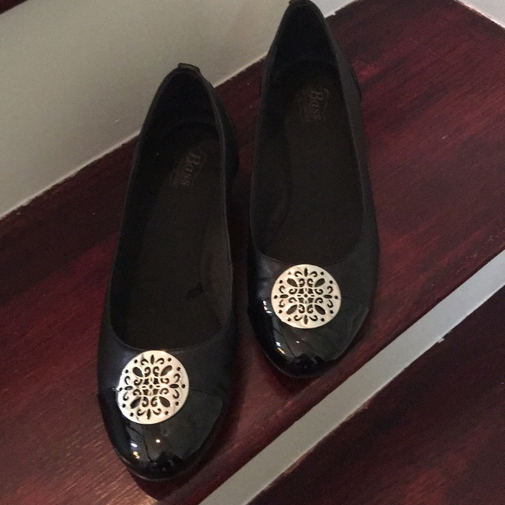 Bass Patent & Leather Low-Wedge Shoes